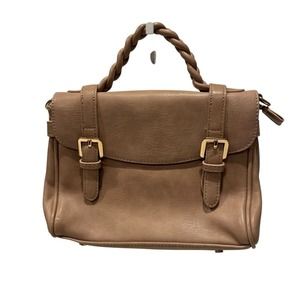 Antik Kraft Women's Tan Braided Handle Hand Bag - No strap